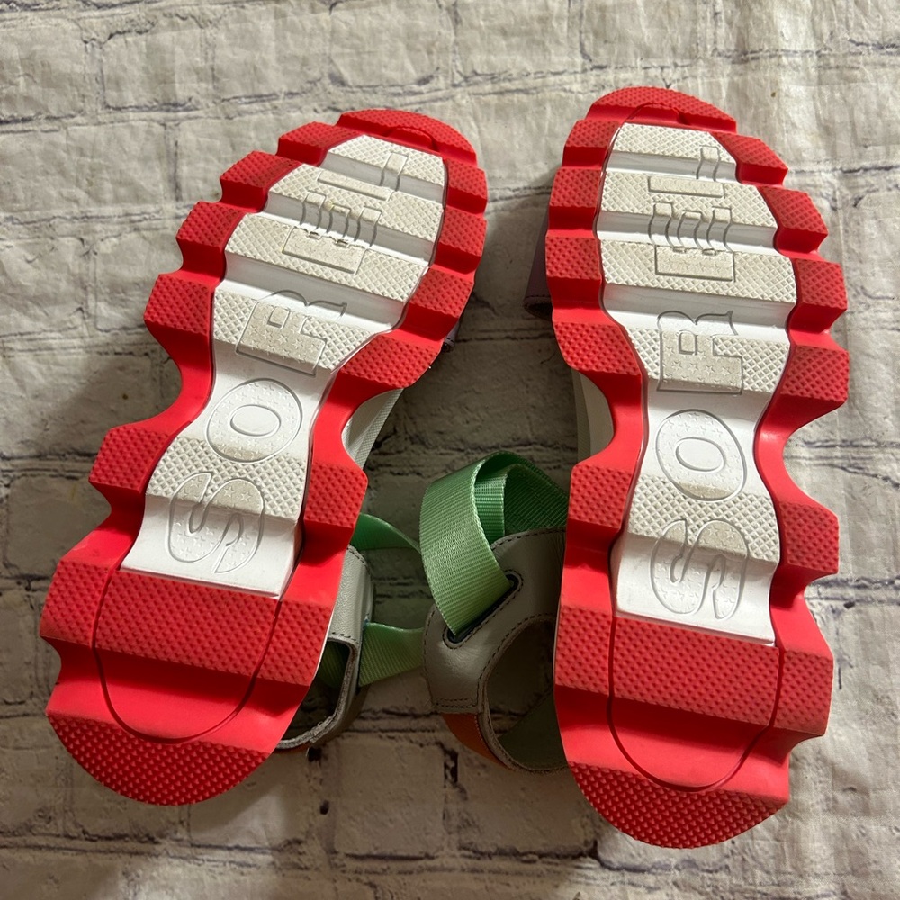 SOREL KINETIC IMPACT FULL GRAIN & TEXTILE HOOK & LOOP CLOSURE SANDALS WOMENS 8 - Picture 8 of 10